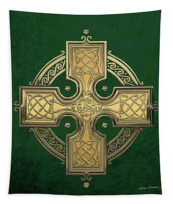 Irish Scottish Gaelic Celt Knot 52" WALL HANGING CELTIC CROSS MANDALA TAPESTRY 