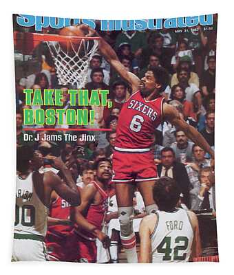 Boston Celtics Dave Cowen And New York Nets Julius Erving Sports  Illustrated Cover by Sports Illustrated