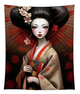 Geisha Girls Tapestries