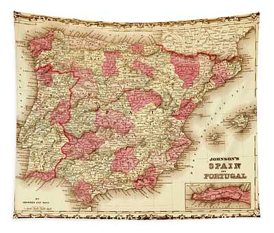 Portugal Map Tapestries
