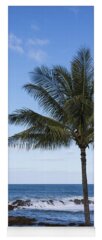 Perfect Palm Tree Sharks Cove At Sunset Beach Oahu Hawaii Seascape Yoga Mats