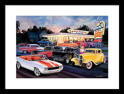 Hot Rod Car Framed Prints