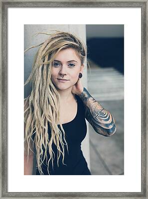 Portrait Of Tattooed And Pierced Young Women With Blond Dreadlocks By Kamisoka