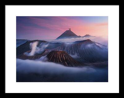 Active Volcano Framed Prints