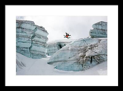 Skiing Action Framed Prints
