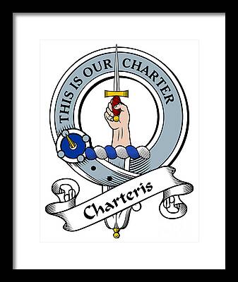 Clan Charteris Crest Framed Prints