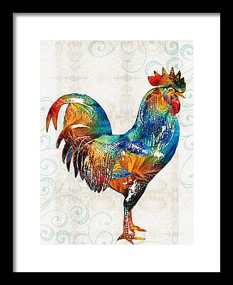 Rooster Chef Framed Prints