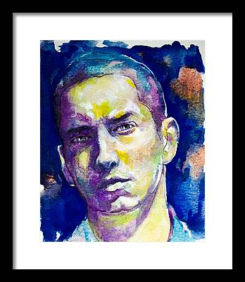 Eminem Paintings Framed Prints