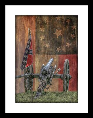 Confederate Flag Digital Art Framed Prints