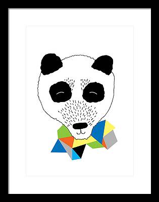 Blue Panda Framed Prints