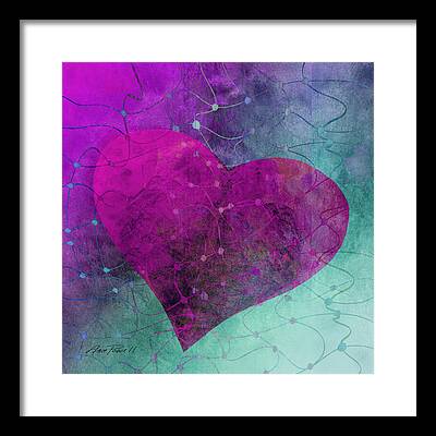 Purple Hearts Framed Prints