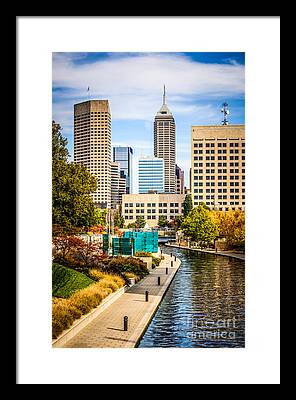 Indianapolis Skyline Framed Prints