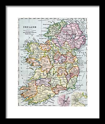 Irish Flags and Maps Framed Art Prints