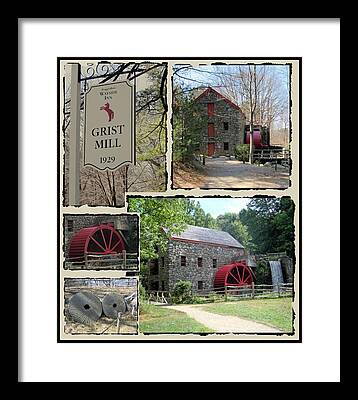 Wayside Inn Grist Mill Framed Prints