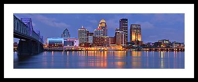 Louisville Skyline Framed Prints