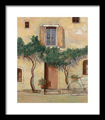 Bicycling Tuscany Framed Prints
