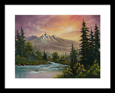 Mountain Sunset Framed Prints