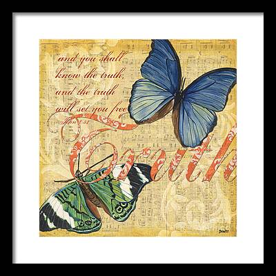 Yellow Butterfly Framed Prints