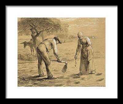 Labourers Drawings Framed Prints