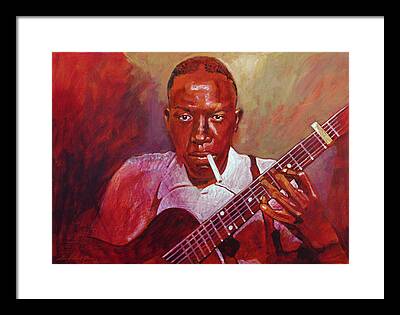 Blues Guitar Player Robert Johnson Framed Prints