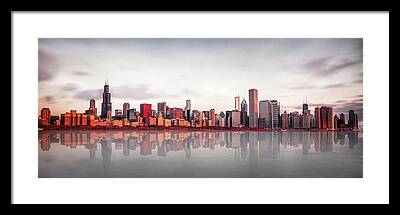 Chicago Skyline Framed Prints