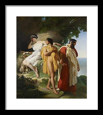 Telemachus Eucharis The Adventures Of Telemachus Odyssey Literature Scene Framed Prints