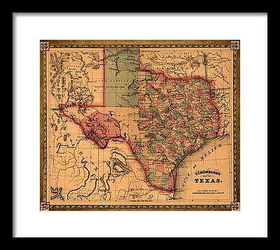 County Map Framed Prints