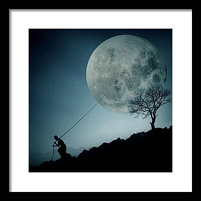 The Big Moon Framed Prints