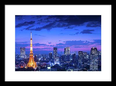 Tokyo Skyline Framed Prints