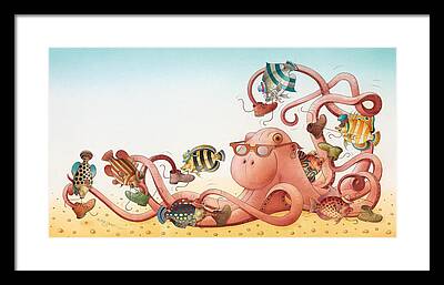The Underwater Story Framed Art Prints