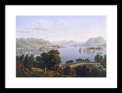 Lake Maggiore Drawings Framed Prints