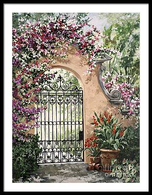 Wrought Iron Gate Framed Prints