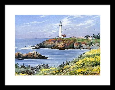 Pigeon Point Lighthouse Framed Prints