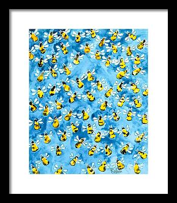 Bee Hive Framed Prints