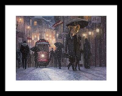 City Streets Paintings Framed Prints