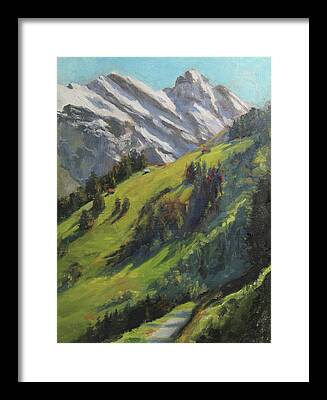 Swiss Landscape Paintings Framed Prints
