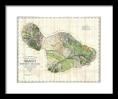 Hawaiian Island Of Maui Framed Prints