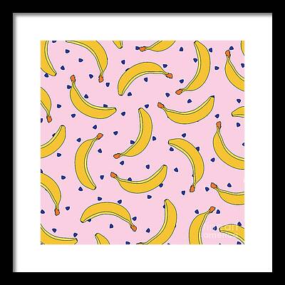 Banana Pattern Framed Prints