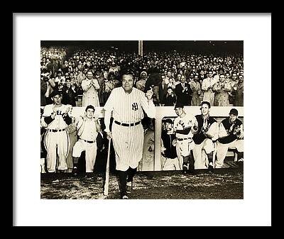 Babe Ruth Statistics Photos Framed Prints