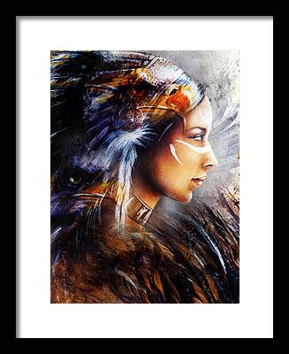 Eagle With Red Eye Framed Prints
