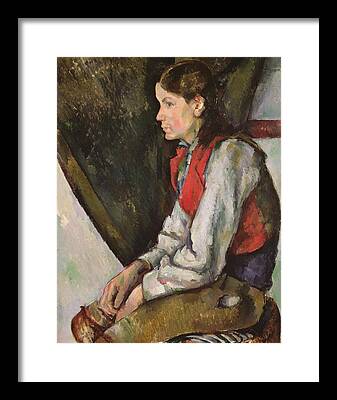 Boy With Red Waistcoat Framed Prints