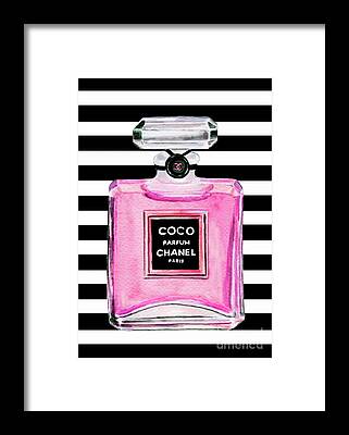 coco chanel wall art framed black and white
