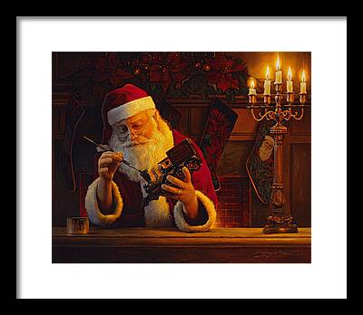 Christmas Eve Touch Up Framed Prints