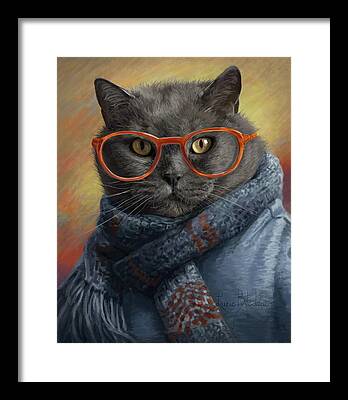 Short-haired Cat Framed Prints
