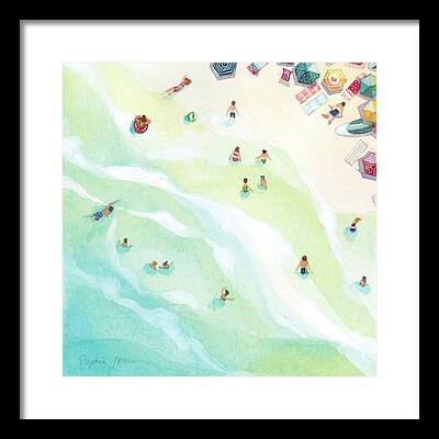 Beach Umbrella Framed Prints