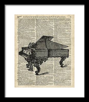 Piano Player Digital Art Framed Prints
