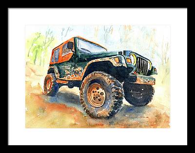 Jeep Wrangler Framed Prints