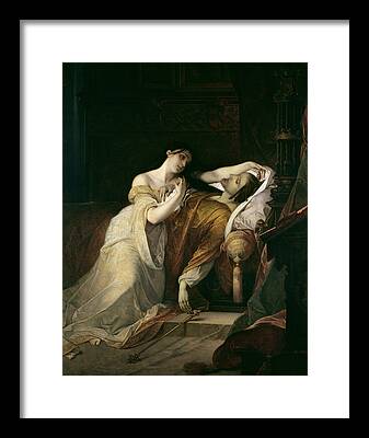 King And Queen Of Castile Roi Reine Castille Homme Femme Mari Mort Lit Framed Prints