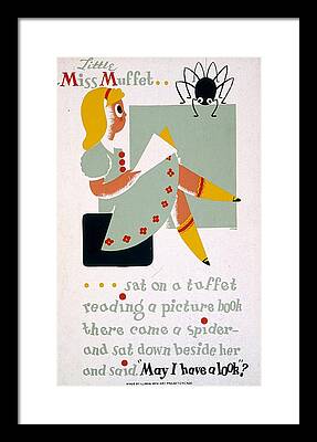 Little Miss Muffet Framed Prints