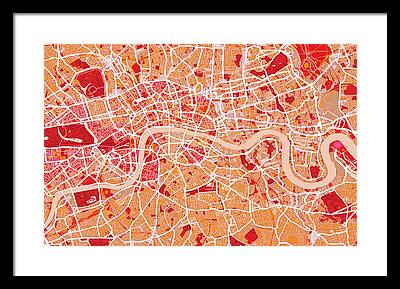 Designs Similar to London Map Art Red